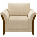 Kit Sofá 03 Lugares Sala Estar 222cm Com 02 Poltronas Stefan Pés Madeira M03 Linho Bege - Lyam Decor - Imagem 6