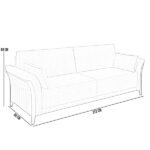 Kit Sofá 03 Lugares Sala Estar 222cm Com 02 Poltronas Stefan Pés Madeira M03 Linho Bege - Lyam Decor - Imagem 7