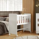 Mini Berço 100% Mdf Com Rodízios