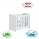 Mini Berço Para Quarto De Bebê 4 Em 1 Evolutivo Branco - Imagem 9