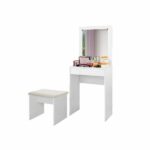 Penteadeira 1 Gaveta Com Banqueta Sofia Branco - Imagem 2