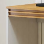 Penteadeira 1 Porta 1 Gaveta 100% Mdf Sem Espelho Charlotte Off White/naturalle - Imagem 8