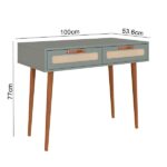 Penteadeira 2 Gaveta Retrô 100cm X 63,6cm X 77cm Verti - Imagem 3