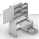 Penteadeira 4 Gavetas Com Espelho Deslizante E Nichos Helena Yescasa Branco - Imagem 3