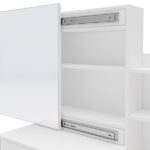 Penteadeira 4 Gavetas Com Espelho Deslizante E Nichos Helena Yescasa Branco - Imagem 4