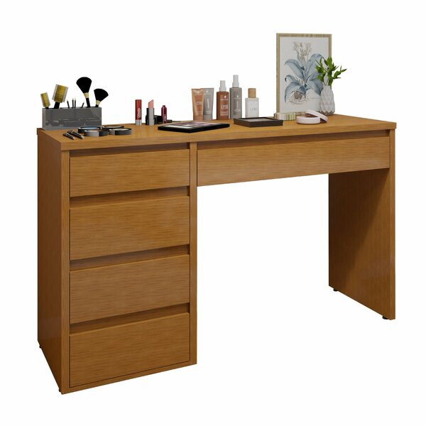 Penteadeira 5 Gavetas 100% Mdf Sem Espelho Giulia Yescasa Naturalle - Imagem 9