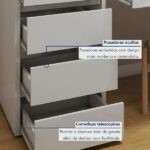 Penteadeira 5 Gavetas 100% Mdf Sem Espelho Giulia Yescasa Off White - Imagem 2