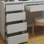 Penteadeira 5 Gavetas 100% Mdf Sem Espelho Giulia Yescasa Off White - Imagem 6