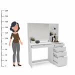 Penteadeira 5 Gavetas 3 Nichos Blum Branco - Imagem 5