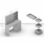 Penteadeira 5 Gavetas 3 Nichos Blum Branco - Imagem 7