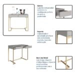 Penteadeira Amélia 2 Gv Arenas E Champagne - Imagem 5