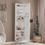 Penteadeira Armário Porta-joias Com Espelho Suspenso Dubai Branco - Imagem 3