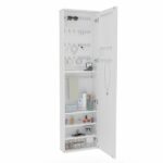 Penteadeira Armário Porta-joias Com Espelho Suspenso Dubai Branco - Imagem 6