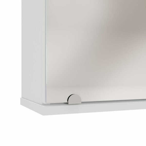 Penteadeira Armário Porta-joias Com Espelho Suspenso Dubai Branco - Imagem 7