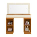 Penteadeira Camarim 2 Portas 3 Gavetas Studio Cinamomo/off White - Imagem 5