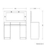 Penteadeira Camarim 2 Portas 3 Gavetas Studio Cinamomo/off White - Imagem 8