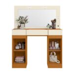 Penteadeira Camarim 2 Portas 3 Gavetas Studio Cinamomo/off White - Imagem 10