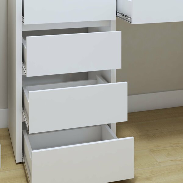 Penteadeira Camarim 100% Mdf 184 X 136cm Anne Branco Acetinado - Imagem 3