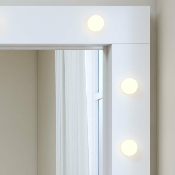 Penteadeira Camarim 100% Mdf 184 X 136cm Anne Branco Acetinado - Imagem 5