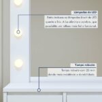 Penteadeira Camarim 100% Mdf 184 X 136cm Anne Branco Acetinado - Imagem 4