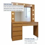 Penteadeira Camarim 100% Mdf 184 X 136cm Anne Naturalle - Imagem 6