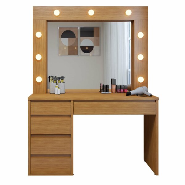 Penteadeira Camarim 100% Mdf 184 X 136cm Anne Naturalle - Imagem 9