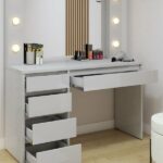 Penteadeira Camarim 100% Mdf 184 X 136cm Anne Off White - Imagem 6