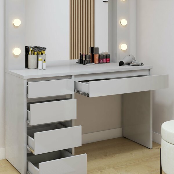 Penteadeira Camarim 100% Mdf 184 X 136cm Anne Off White - Imagem 6