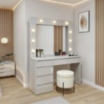 Penteadeira Camarim 100% Mdf 184 X 136cm Anne Off White