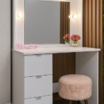 Penteadeira Camarim Com Espelho 3 Gavetas Los Angeles Branco - Imagem 2