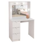 Penteadeira Camarim Com Espelho 3 Gavetas Los Angeles Branco - Imagem 6