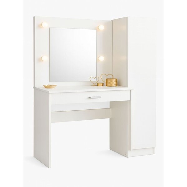 Penteadeira Camarim Com Espelho E Iluminação 1 Porta E 1 Gaveta Branco - Imagem 6