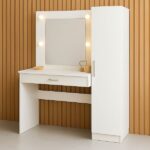 Penteadeira Camarim Com Espelho E Iluminação 1 Porta E 1 Gaveta Branco - Imagem 7