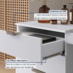 Penteadeira Camarim Com Porta Joias E Tampo Reclinável 4 Gavetas Afrodite 100%mdf Branco - Imagem 3