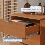 Penteadeira Camarim Com Porta Joias E Tampo Reclinável 4 Gavetas Afrodite 100%mdf Naturalle - Imagem 4