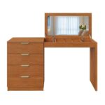 Penteadeira Camarim Com Porta Joias E Tampo Reclinável 4 Gavetas Afrodite 100%mdf Naturalle - Imagem 8