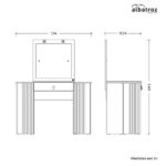 Penteadeira Camarim De Canto Glitter Cinamomo/off White - Imagem 4