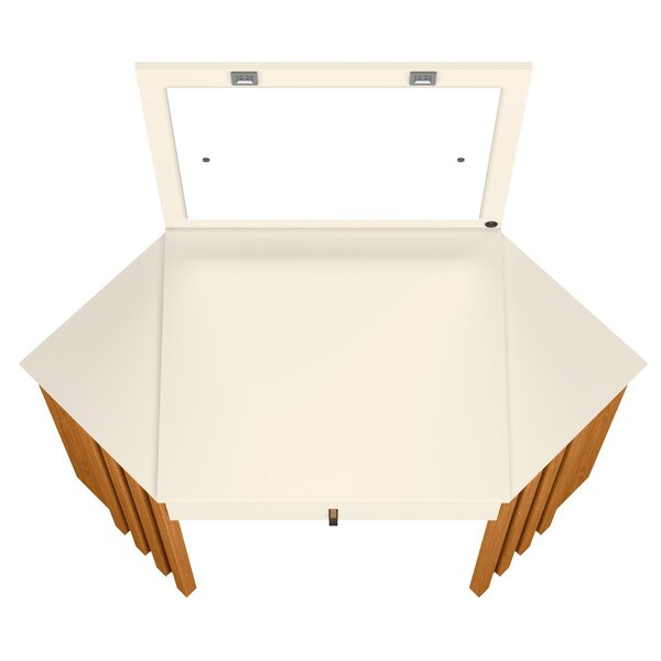 Penteadeira Camarim De Canto Glitter Cinamomo/off White - Imagem 7