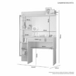 Penteadeira Camarim Encanto Jcm Movelaria Off White - Imagem 7