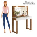 Penteadeira Camarim Gala Cinamomo Mel/branco - Imagem 4