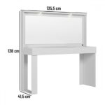 Penteadeira Camarim Versa Home Com Luz E Espelho Branco - Telasul - Imagem 3