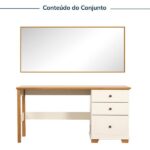 Penteadeira Com Espelho 150cm Ananda Cabecasa Madeiraoriginals Off-white/mel - Imagem 4