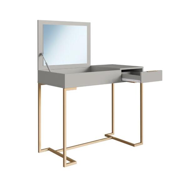 Penteadeira Com Espelho Amélia 1 Pt 1 Gv Arenas E Champagne - Imagem 5