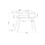Penteadeira Com Espelho Cristal Branca - Imagem 2
