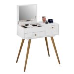 Penteadeira Com Espelho Cristal Branca - Imagem 8