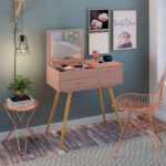 Penteadeira Com Espelho Cristal Rosé - Imagem 2