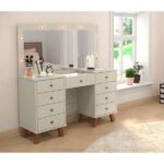 Penteadeira Com Espelho Eloa Off White - Imagem 2