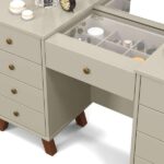 Penteadeira Com Espelho Eloa Off White - Imagem 4