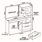 Penteadeira Com Espelho Notável Móveis - Imagem 4