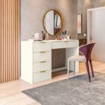 Penteadeira Com Porta Objetos E 5 Gavetas Vita Yescasa Off White - Imagem 2